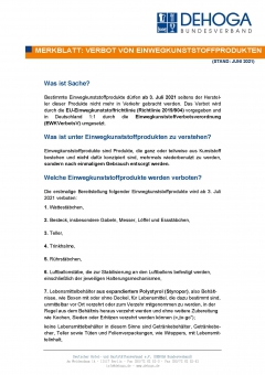 Merkblatt - Verbotene Einwegkunststoffprodukte ab 03.07.21 PDF